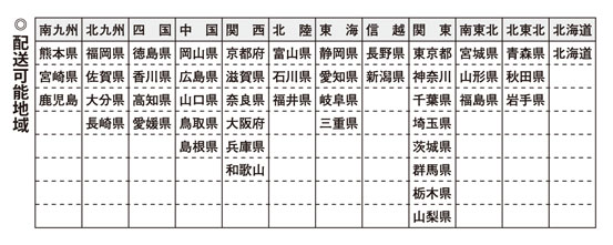配送可能地域